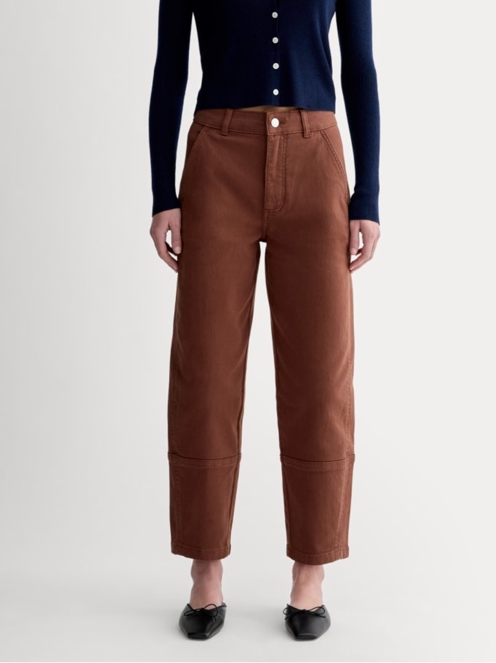 Everlane THE UTILITY BARREL PANT in Walnut size 6